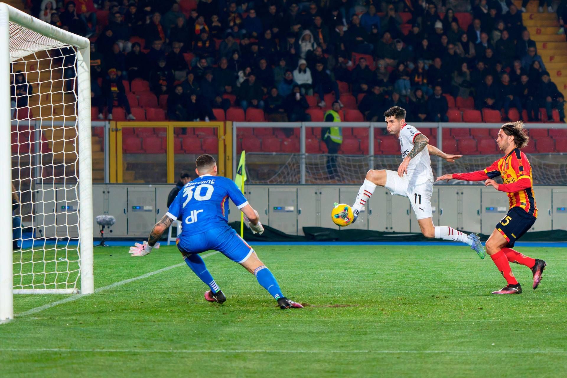 Lecce-Milan 2-3, rimonta rossonera con Pulisic