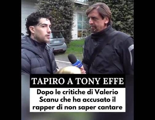 Tony Effe, Tapiro d’oro e replica a Valerio Scanu: “Io lavoro…”
