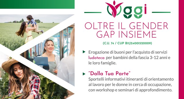 Parte il progetto “O.G.G.I – OLTRE IL GENDER GAP INSIEME”: un’iniziativa per l’uguaglianza e l’inclusione – NTR24.TV