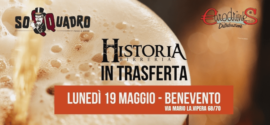 Historia in trasferta da Soqquadro nel centro storico di Benevento: lunedì festa con birra artigianale e specialità – NTR24.TV