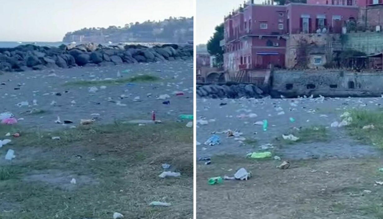 Posillipo in “Ostaggio” dei vandali: dopo la festa, la triste “Marea” di inciviltà