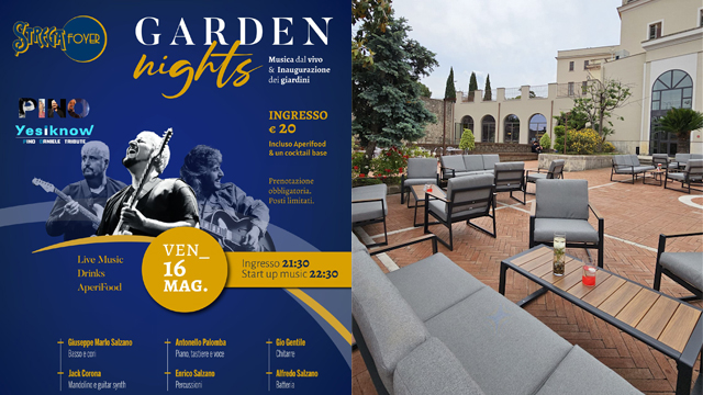 Benevento, Strega Foyer inaugura le ‘Garden Nights’: al via gli eventi per una stagione all’insegna del divertimento – NTR24.TV