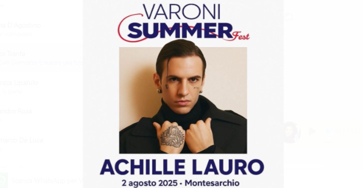 La precisazione di Friends e Partners: ‘Nessun concerto di Achille Lauro a Montesarchio’ – NTR24.TV