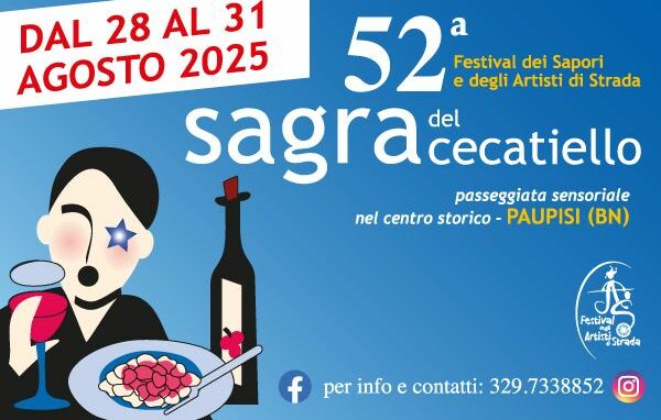Sagra del Cecatiello a Paupisi, richieste spazi per gli espositori e i venditori ambulanti entro il 17 agosto – NTR24.TV