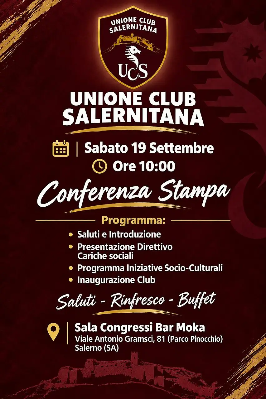 Domani la presentazione dell’UCS a Salerno