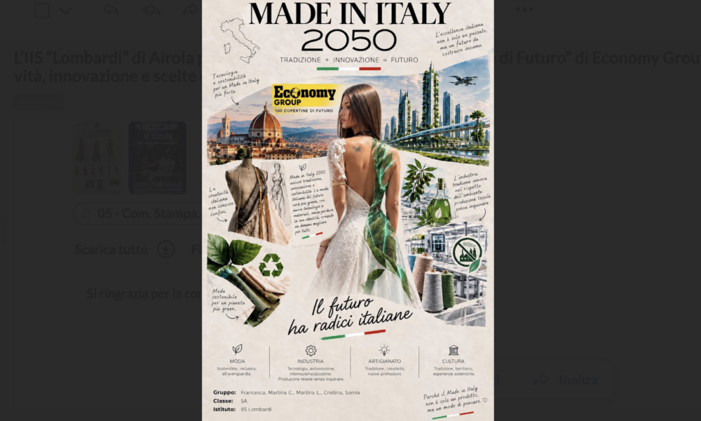 Il “Lombardi” protagonista al Concorso “100 Copertine di Futuro” di Economy Group: creatività, innovazione e scelte didattiche vincenti – NTR24.TV