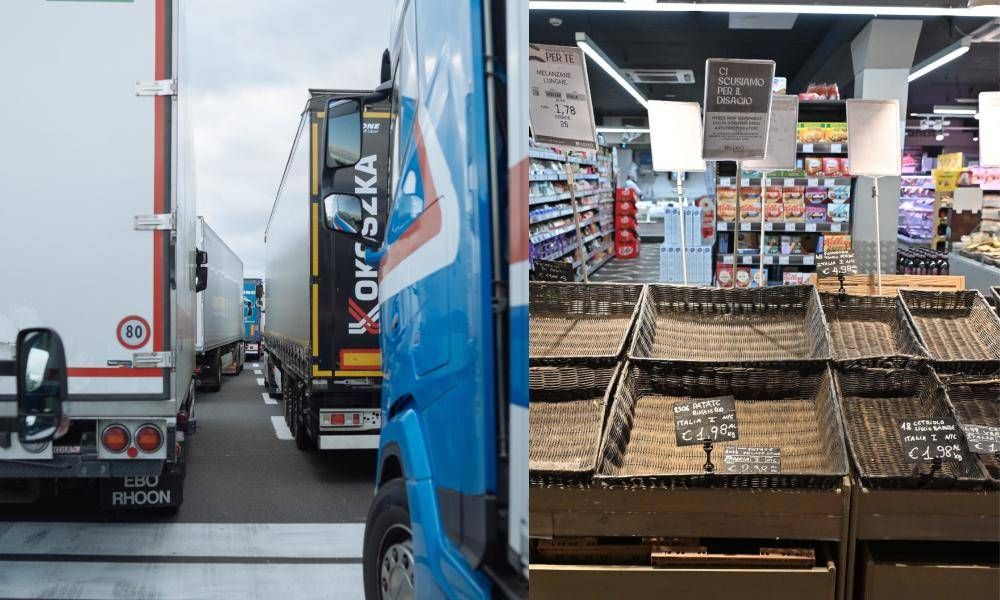 code ai distributori e supermercati vuoti